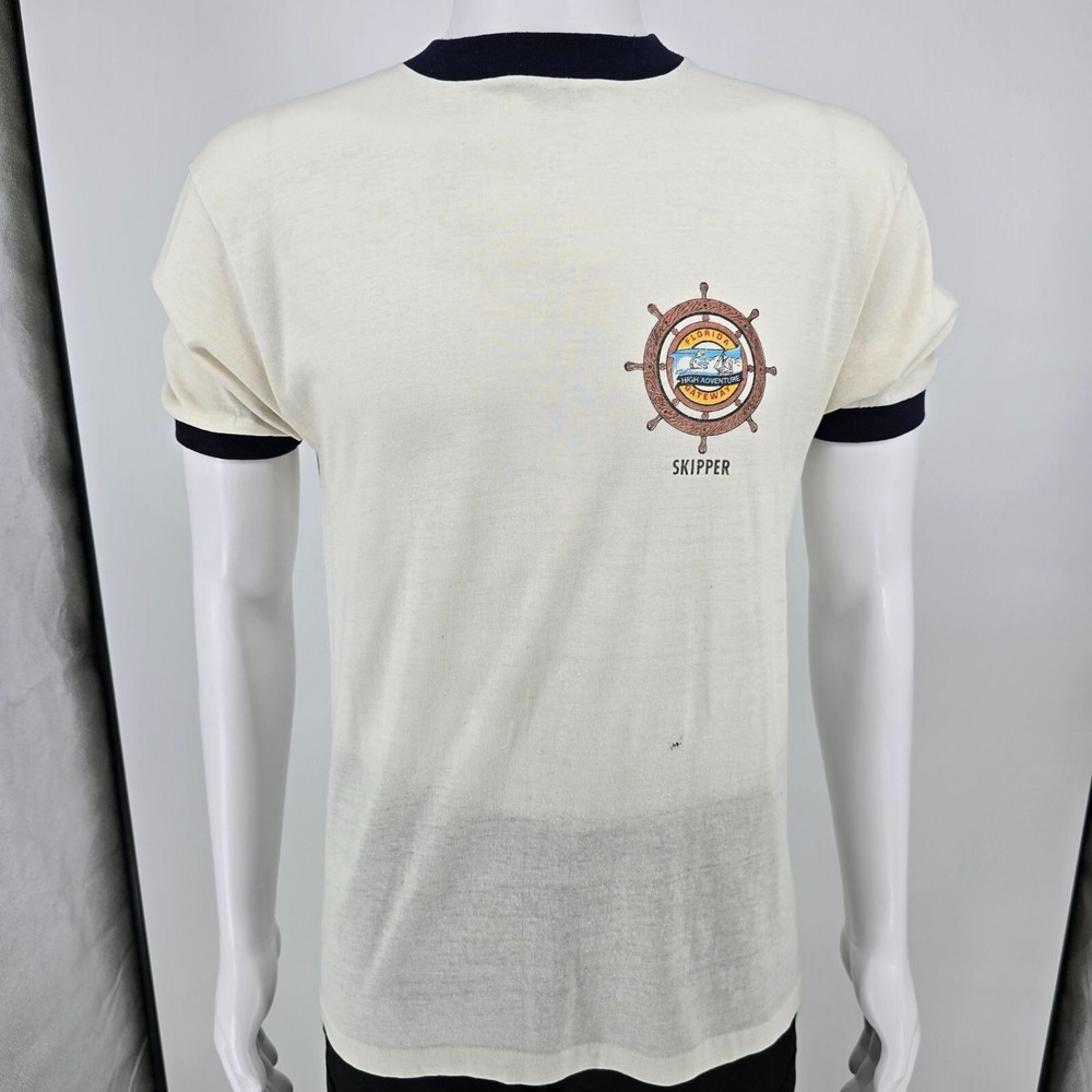 Vintage 1980/1981 BSA Florida Gateway High Adventure Skipper Ringer T-Shirt (M)