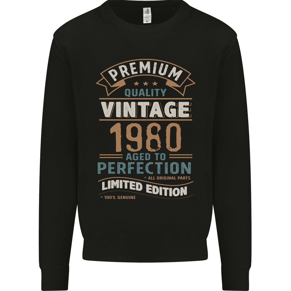 Premium Vintage 45th Birthday 1980 Mens Sweatshirt Jumper