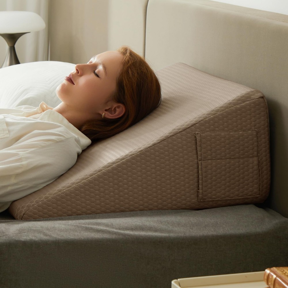 10-Inch Wedge Pillow for Elevated Sleep Support & Comfort