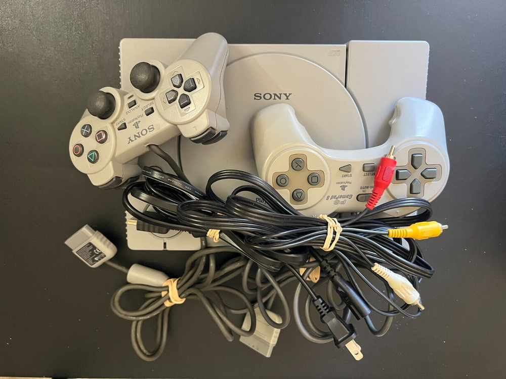 Sony PlayStation 1 SCPH-5501 Console Bundle with 2 Tested Controllers  