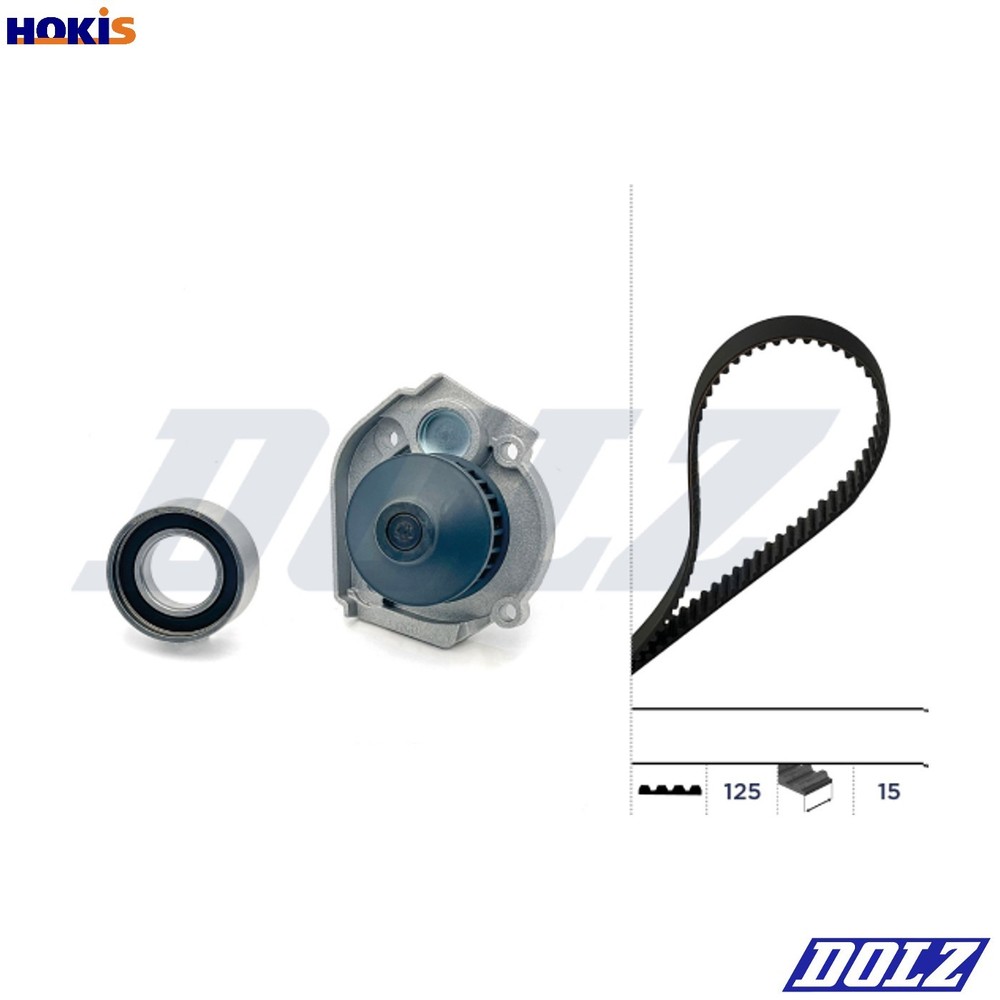 WATER PUMP & TIMING BELT KIT KD091 FOR FIAT SEICENTO/600 PUNTO/Van PANDA 0.8L Y
