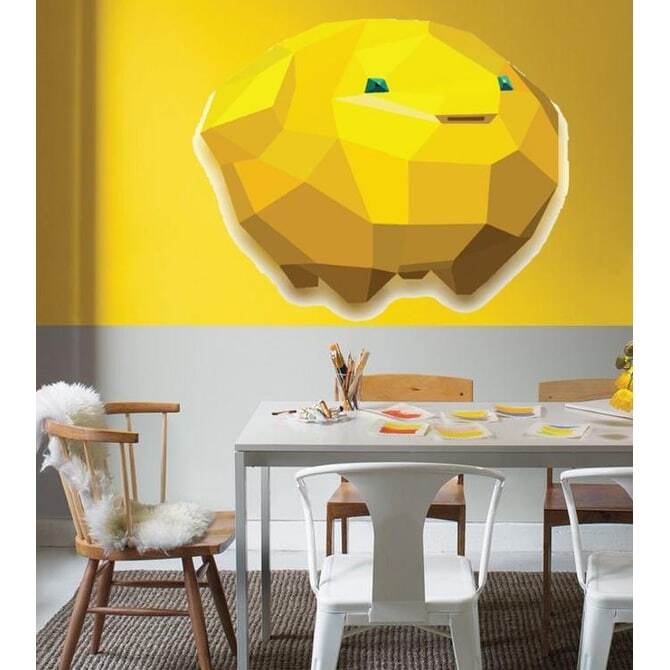 Piggy Bank Polygonal Wall Decal, Piglet Decal, Nursery decor