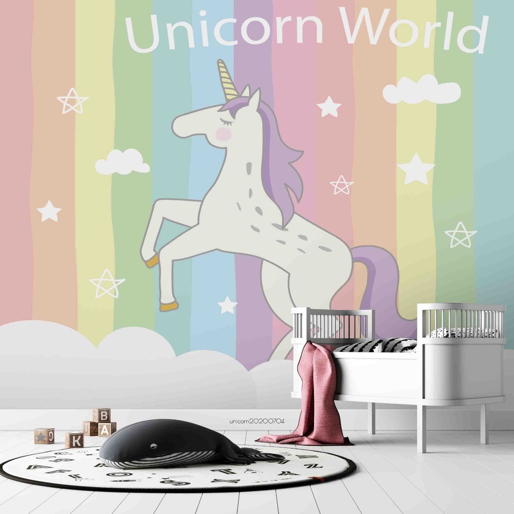 3D Unicorns Illustration Wall Murals Wallpaper Murals Wall Sticker