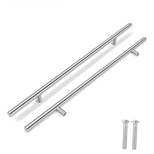 25 Pack Kitchen Cabinet Handles Silver Drawer Pulls 24 inch, 15 inch Hole