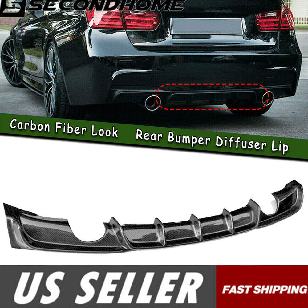 Rear Bumper Diffuser For BMW F30 3 Series 320i 328i 335i 12-17 18 Carbon Fibe M-