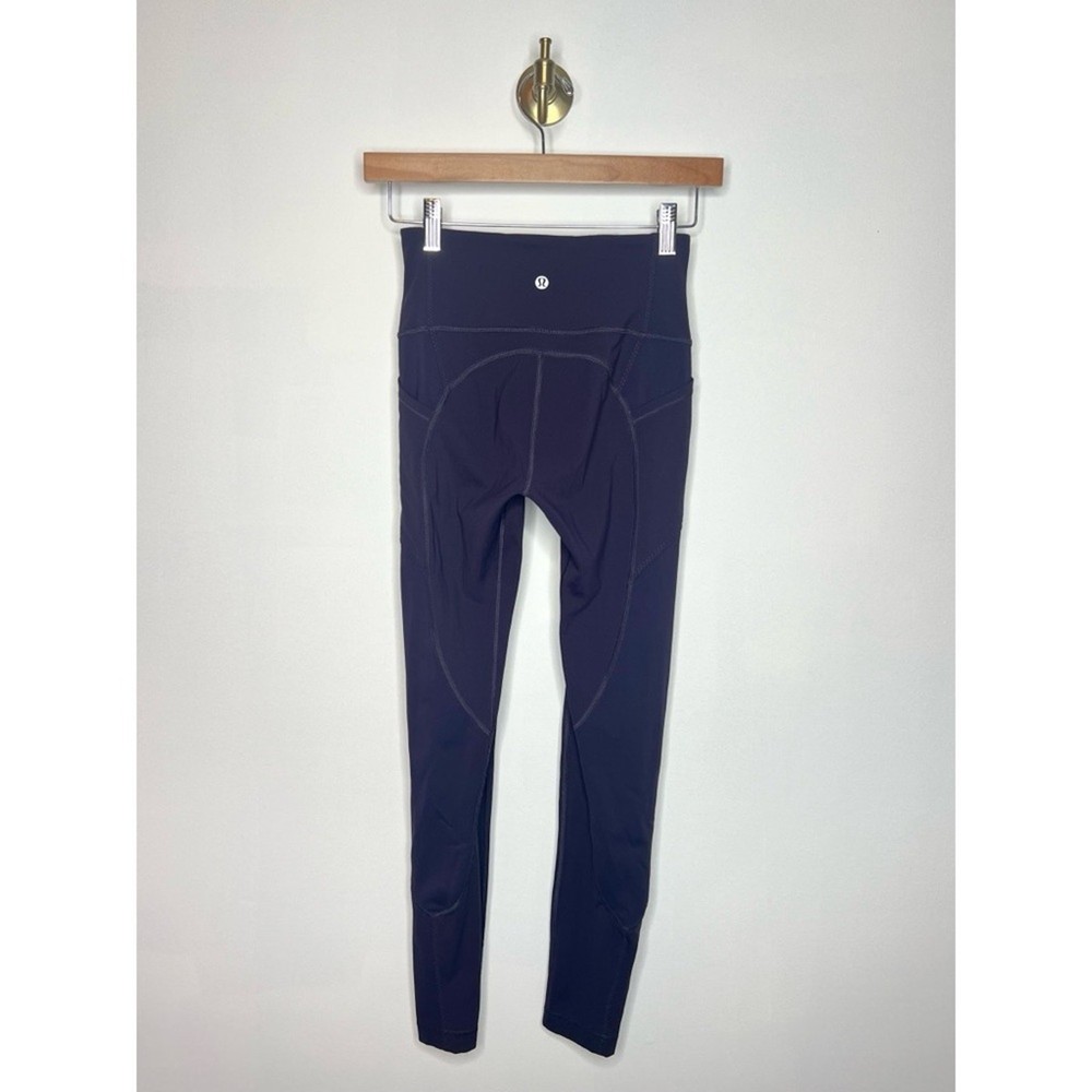 Lulmon Purple Pocket Yoga Leggings Size 4 for Workouts