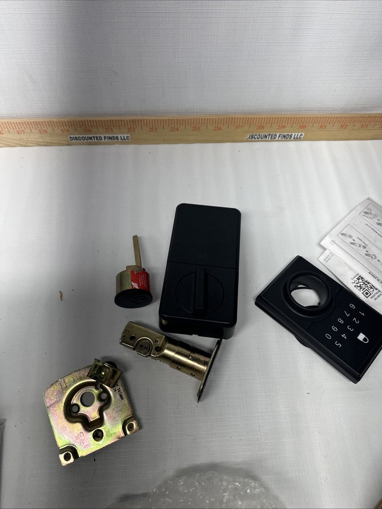 Defiant Matte Black Square Touchpad Deadbolt Single Cylinder B40  