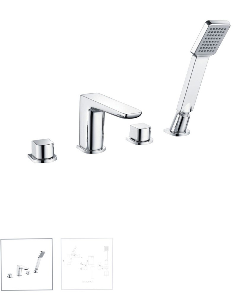 Scudo Muro 4 Hole Bath Mixer TAP247 (Chrome)