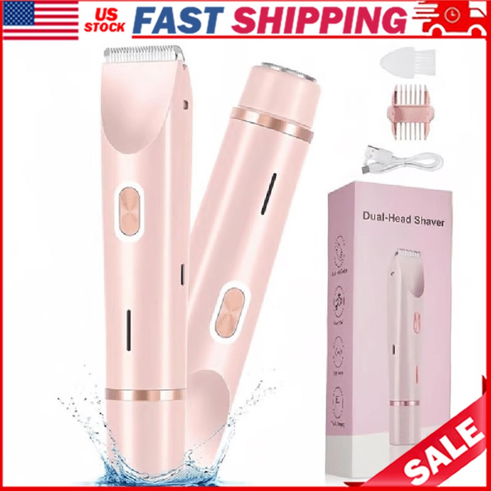 2 in 1 Electric Shaver for Women Razors Dual Bikini Hair Trimmer Rechargeable