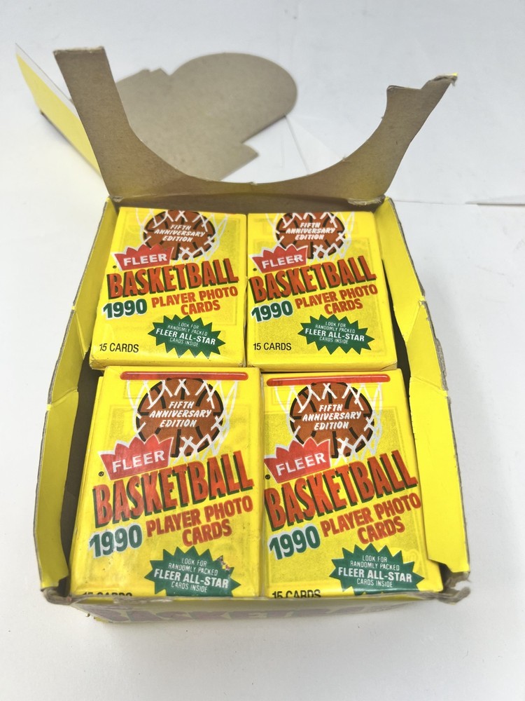 2 FLEER 1991 BASKETBALL 36 WAX PACKS IN ORIGINAL BOXES