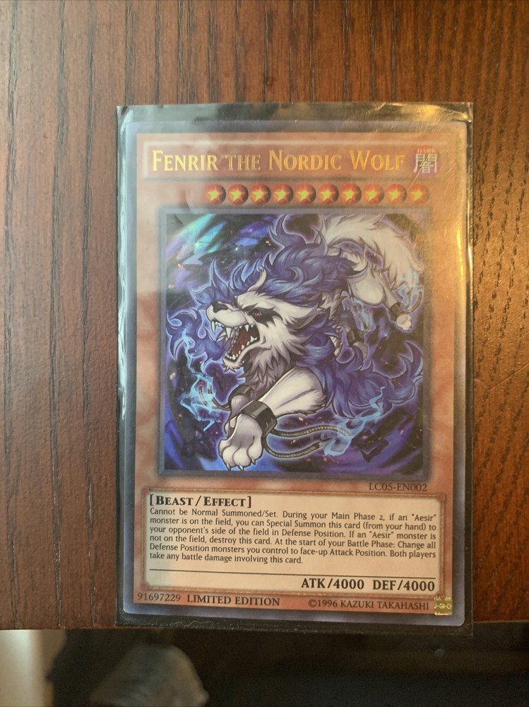 YuGiOh Fenrir the Nordic Wolf LC05-EN002 Limited Ed Ultra Rare NM/M #576