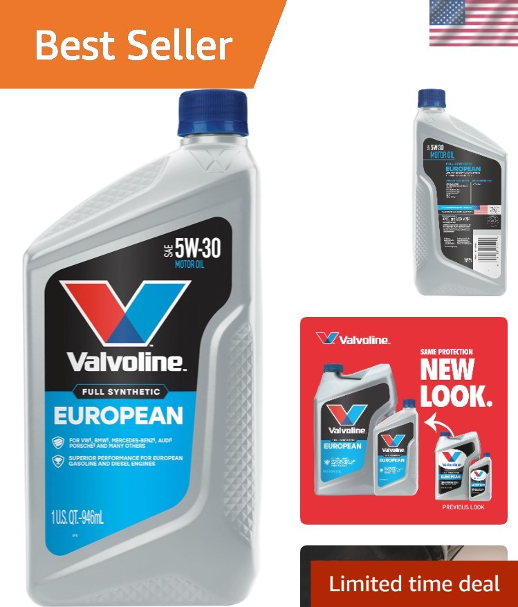 Engineered for Performance: European Full Synthetic SAE 5W-30 Motor Oil - 32 oz