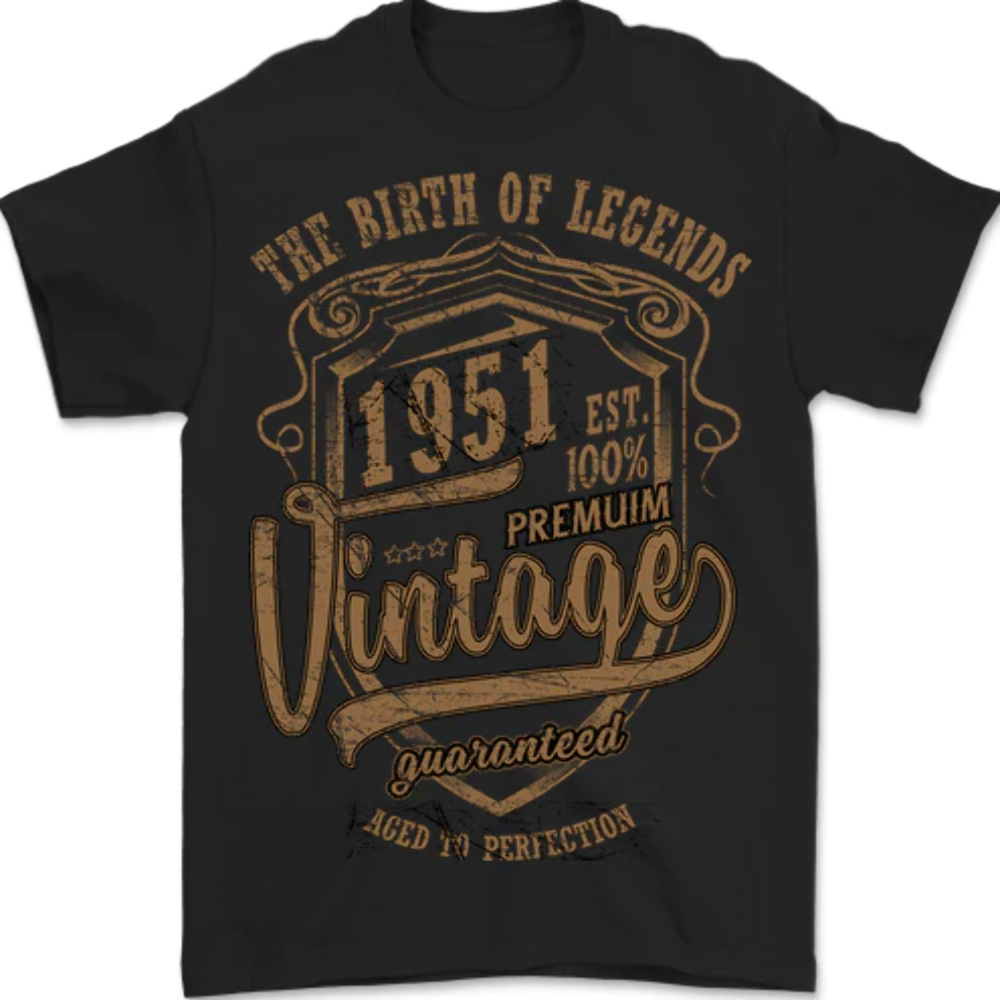Birth of Legends 74th Birthday 1951 Mens T-Shirt 100% Cotton