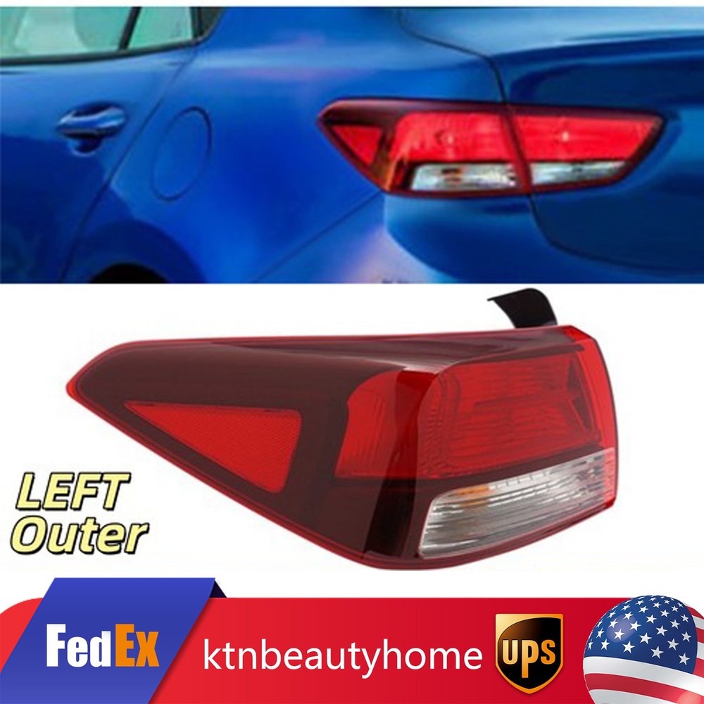 Left Driver Side Outer Tail Light Assembly Tail Lamp Fits For 2018-2023 Kia Rio