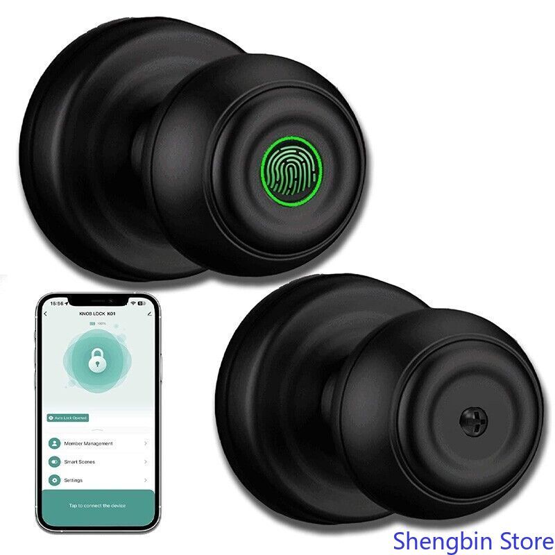 Fingerprint Smart Door Lock with Biometric Security App and Key Access