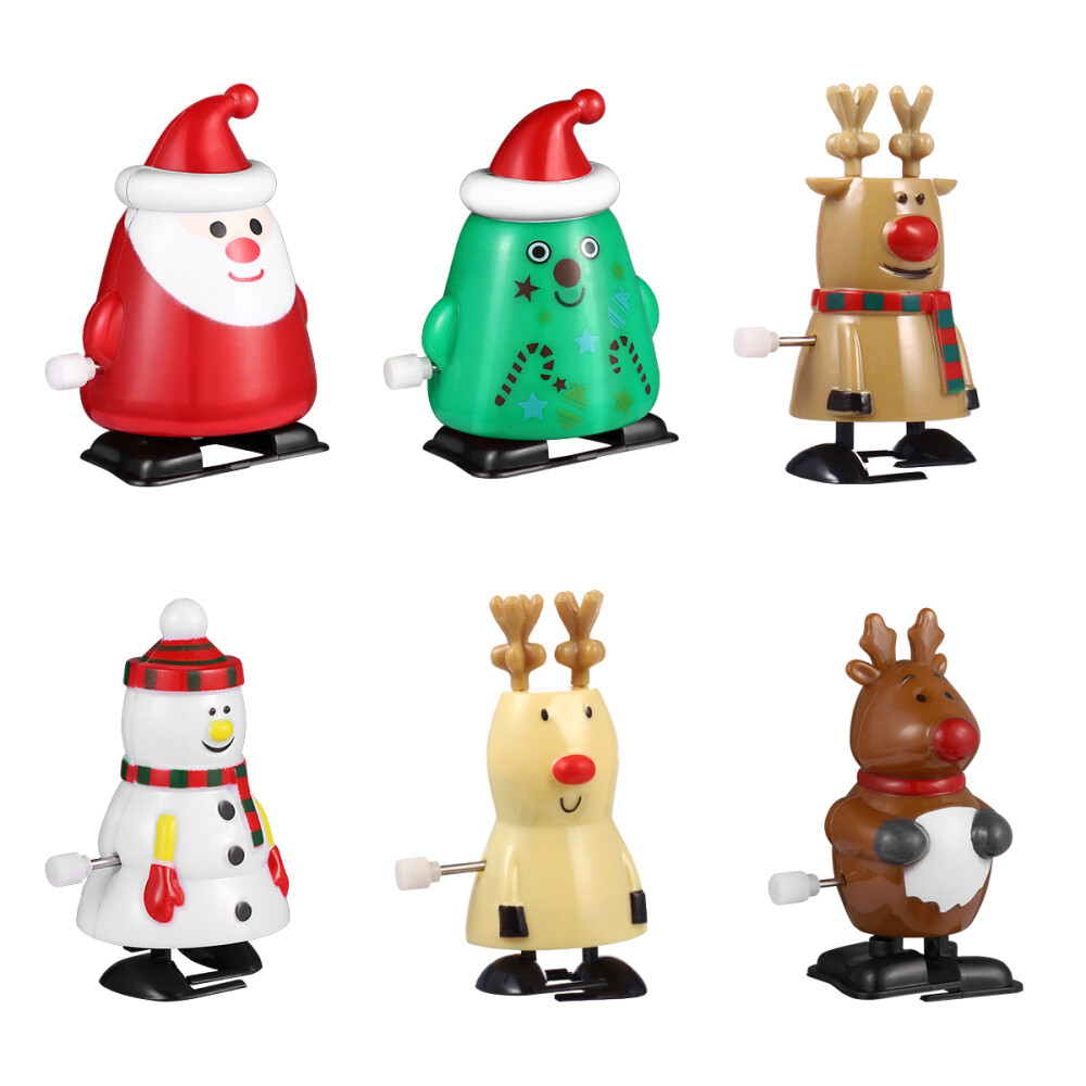 Reindeer Wind up Toy Christmas Bells Clockwork Toys Rod Walking Child