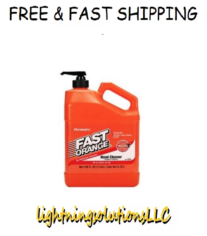 Permatex Fast Orange Pumice Lotion Hand Cleaner 1 Gallon Pump for Mechanics and Garages