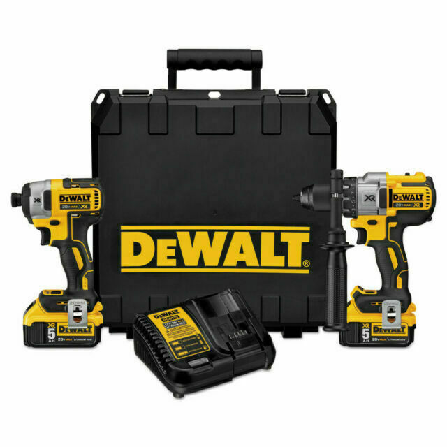 DeWalt DCK299P2 Cordless Hammer Drill and Impact Driver Kit 20V Max XR