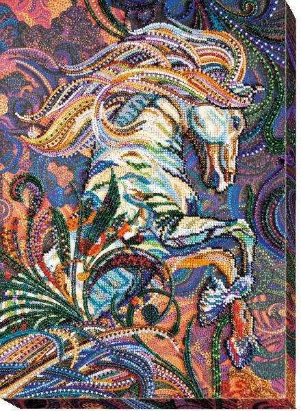 Bead embroidery kit Triumph needlework kit Art canvas beadwork pattern