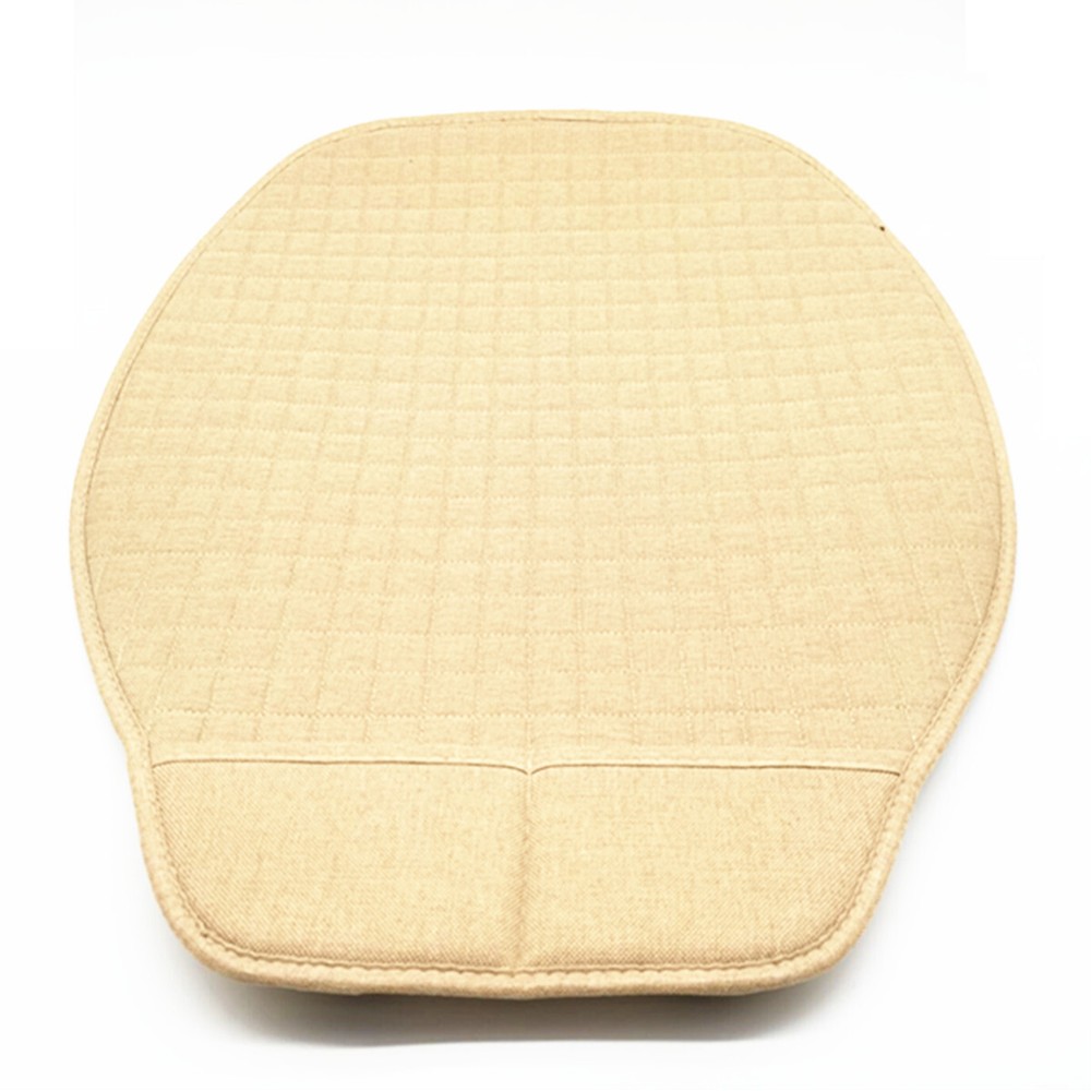 3D Linen Car Seat Cover Cushion Full Surround Beige Flax Mat