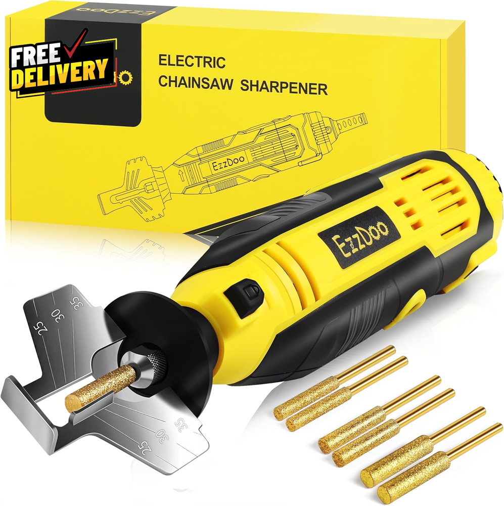Professional Electric Chainsaw Sharpener Kit with Titanium-Coated Diamond Bits