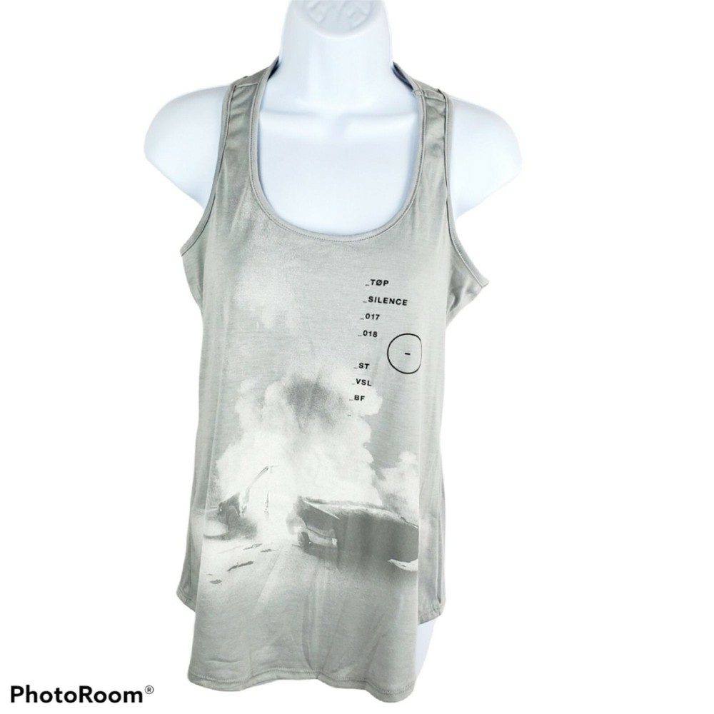 Sleek Grey & White Tank Top in XS – Official Style