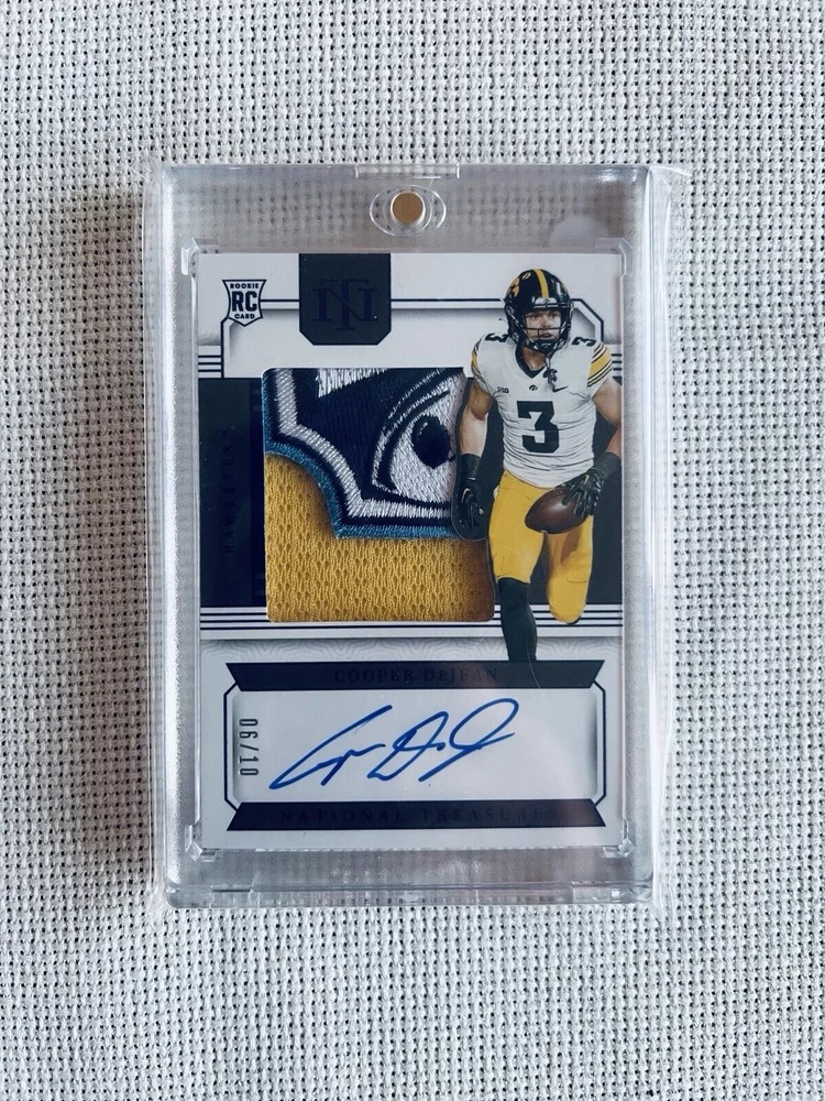 COOPER DEJEAN 2024 National Treasures Bowl RPA Logo Patch Rookie Auto /10 Eagles