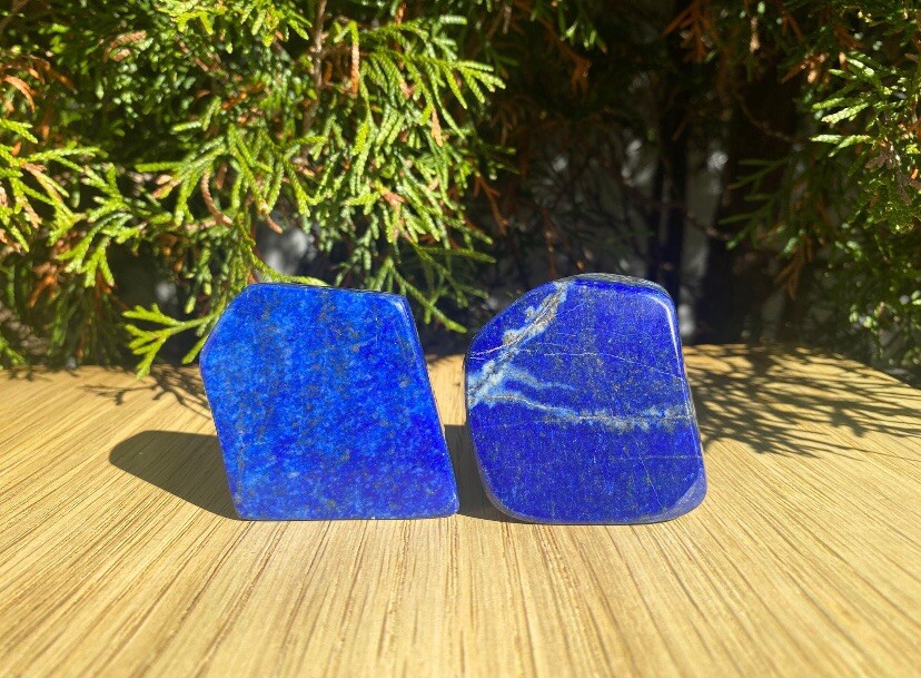 Lapis Lazuli Freeform, Natural Blue Crystal Gemstone, High Quality Polished.