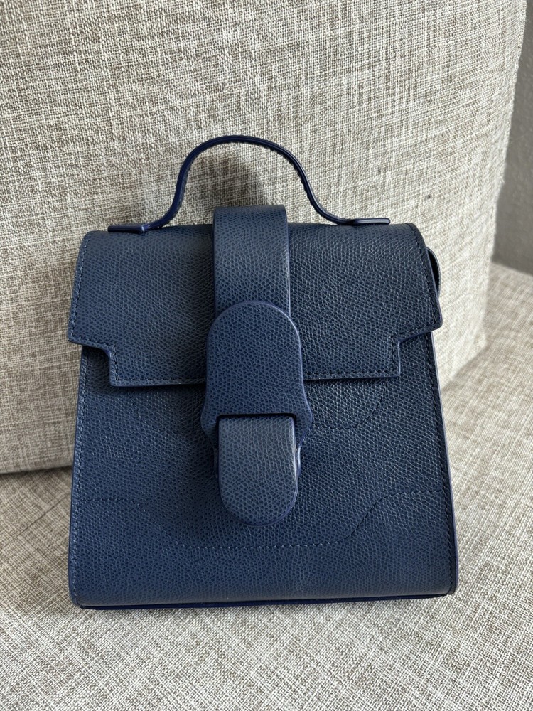 Senreve Mini Alumna Bag Pebbled Marine/Gold