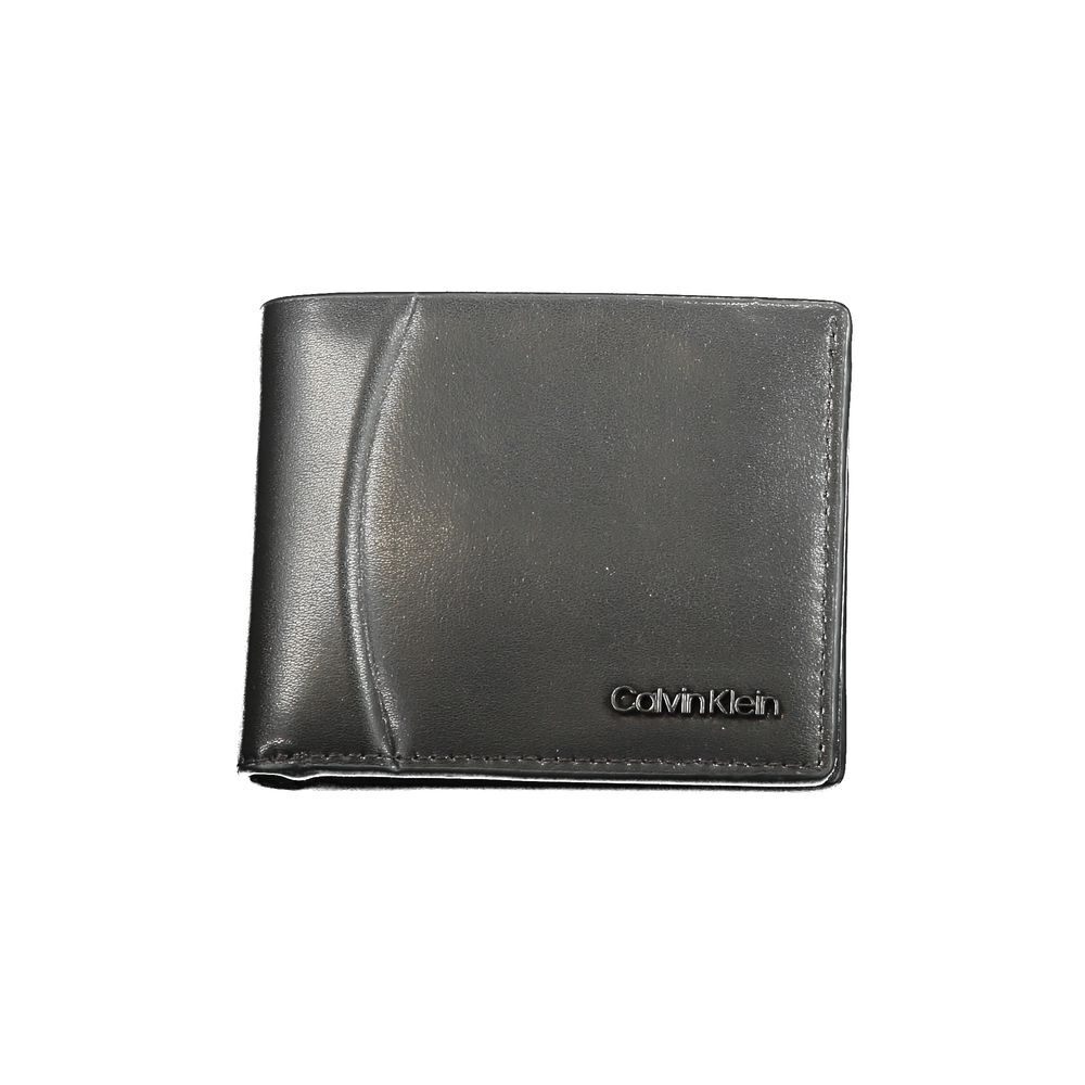 Calvin Klein Modern Black Leather Wallet for Men Stylish & Sleek