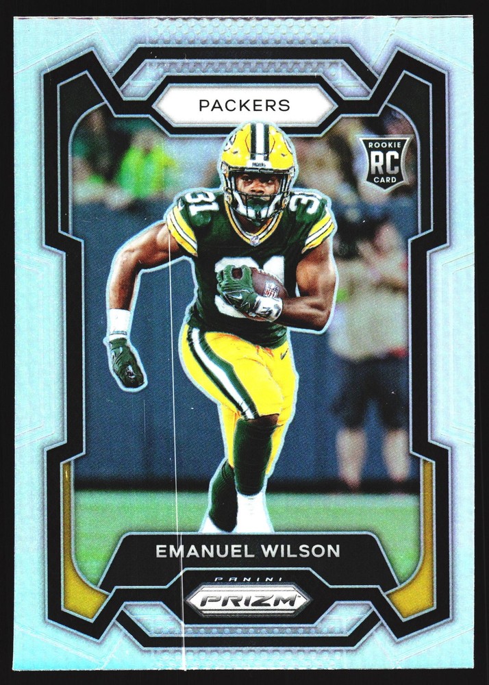 Emanuel Wilson SIlver Prizm 2023 Panini Prizm RC Green Bay Packers 355