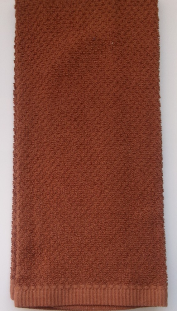 UNCUT SOLID BROWN COTTON KITCHEN TOWEL BY MAINSTAYS NEW-image