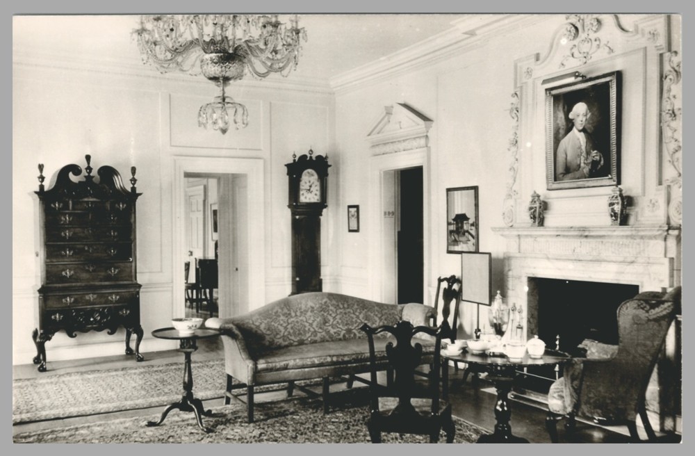 Drawing Room Charleston South Carolina House RPPC c1930 Vintage UNP Postcard