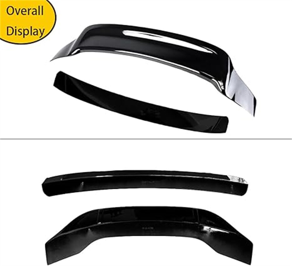 FOR 2014-18 TOYOTA COROLLA R STYLE GLOSSY BLACK DUCKBILL TRUNK SPOILER+ROOF WING