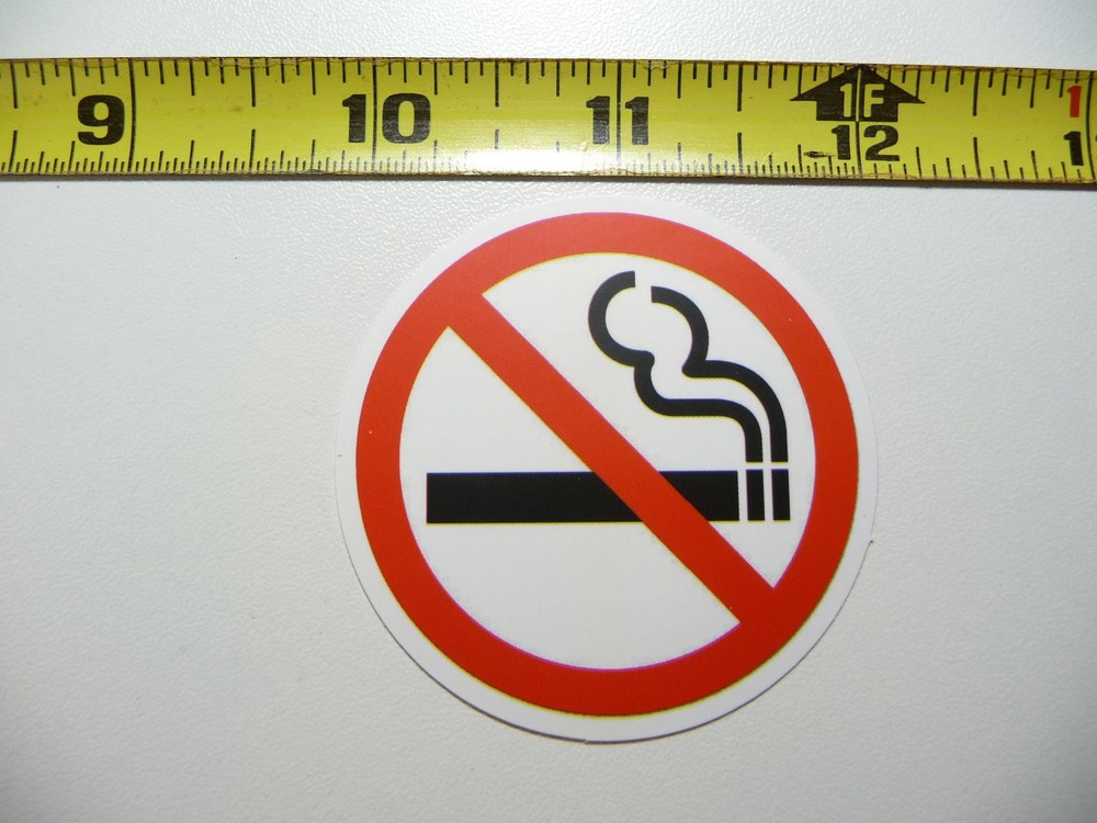 Danger No Smoking Caution Decal Sticker Fun Mini Warning Sign