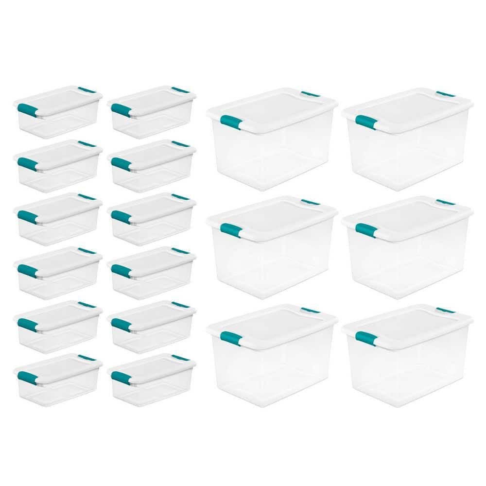 6-Qt & 64-Qt Latch Storage Box Combo Pack - 12 & 6-Pack Set