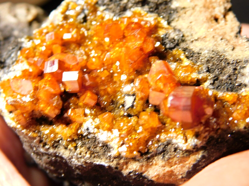 Larger AAA Vanadinite Crystal Cluster from Morocco Weighing 274g