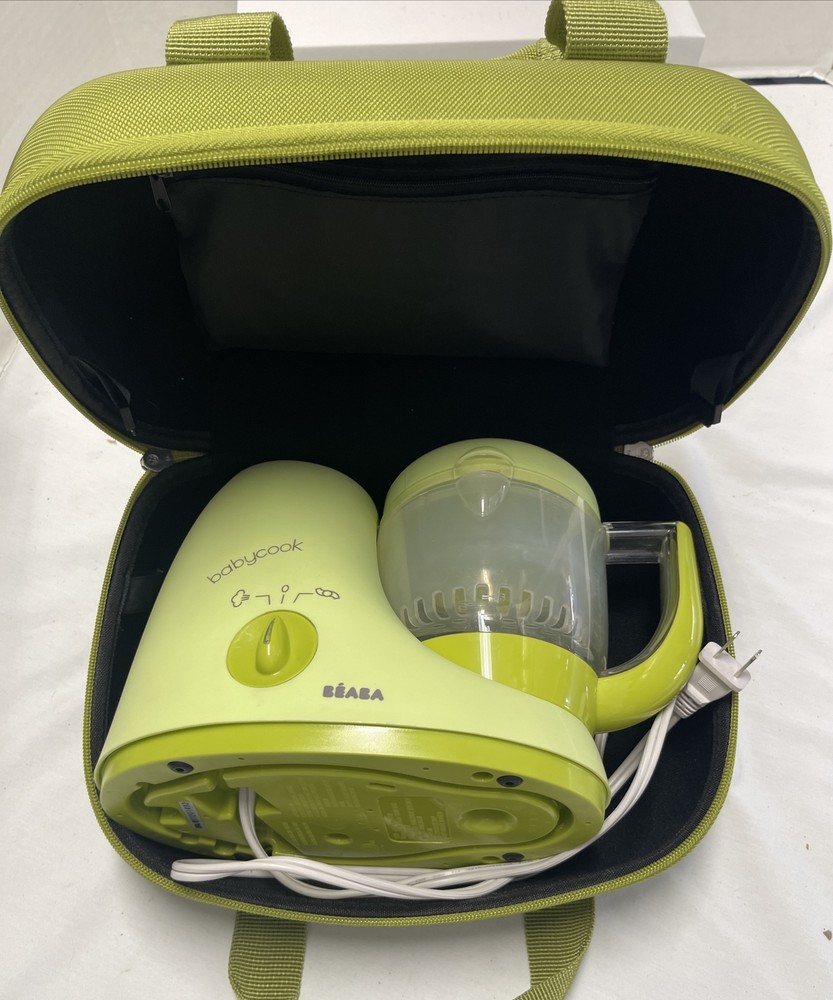 Beaba Babycook Classic Baby Food Maker 4 in 1 Steam Cooker-Blender Green & Case