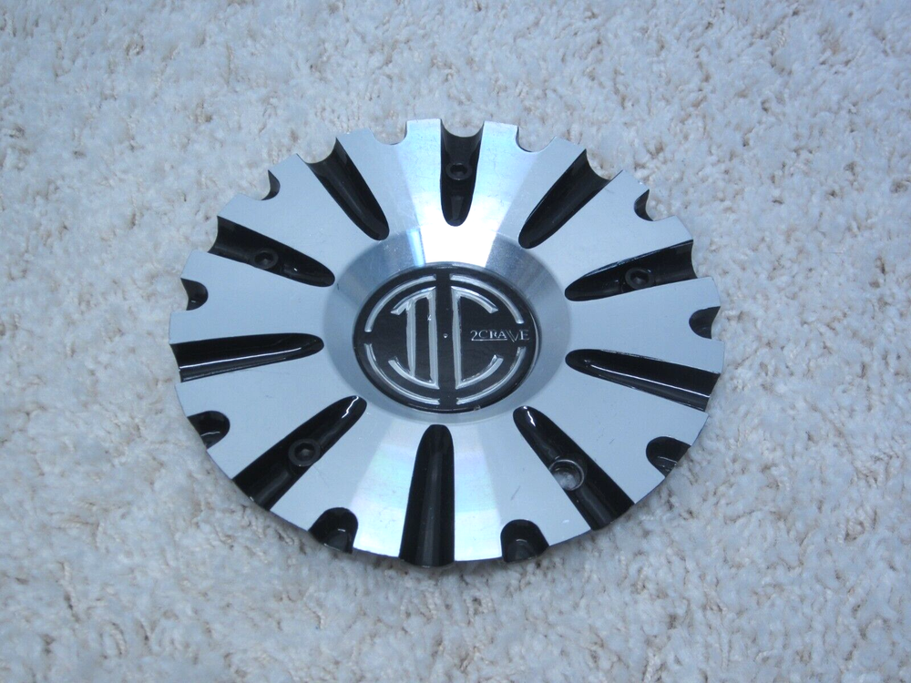2 CRAVE 261S156-M CUSTOM ALLOY WHEEL BOLT ON METAL CENTER CAP #2E-10