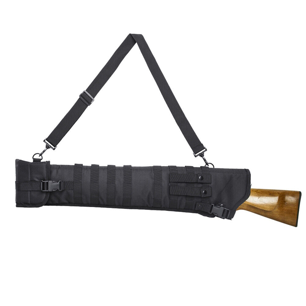 Tactical Rifle Shotgun Scabbard Holster Molle Carry Soft Gun Case Black