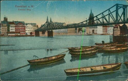 Postcard Frankfurt a. M. Eiserner Steg (No. 887)