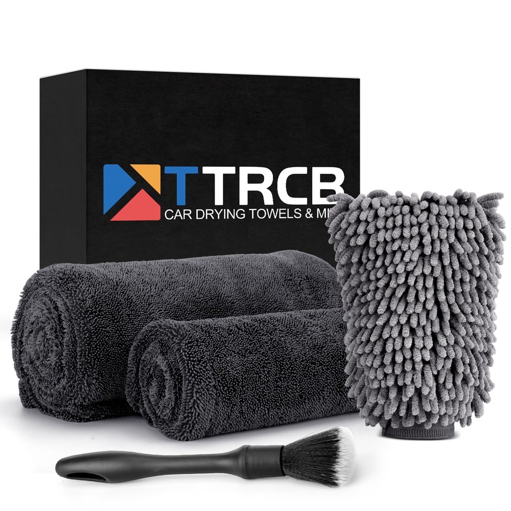 2 Pack 1300 GSM Microfiber Car Drying Towel, Premium Double Twisted-Loop Micr...
