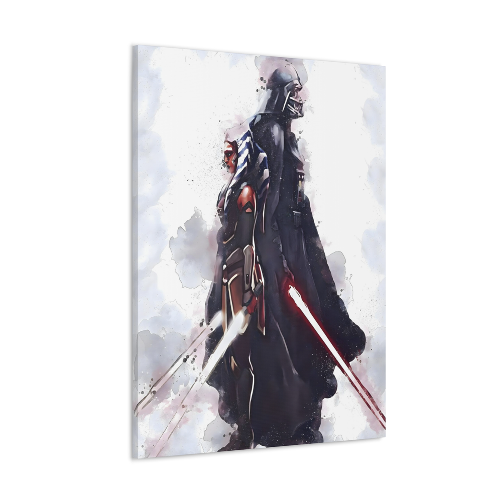Ahsoka Tano vs Darth Vader Star Wars Canvas Wall Art Print