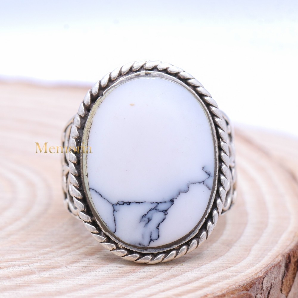 Dendrite Opal Gemstone 925 Solid Sterling Silver Ring Jewelry Christmas Day Sale-image