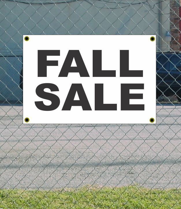 2x3 Fall Sale Banner – Black & White, Discounted Size & Price, Free Shipping