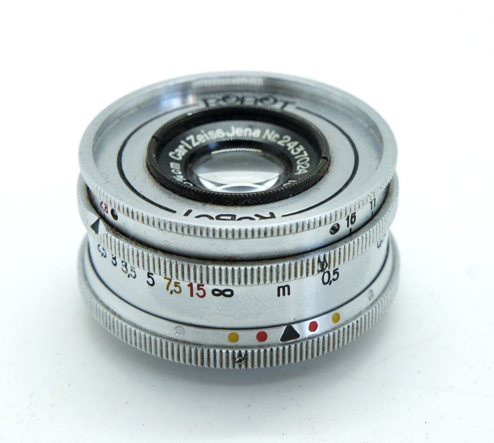 Rare Carl Zeiss Jena Tessar 37.5mm M25 Mount Lens for Robot Cameras
