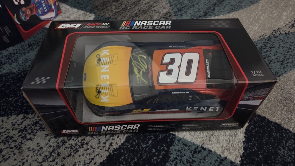 SIGNED BY CLEETUS MCFARLAND - NASCAR KENETIC NUMBER 30 RC CAR