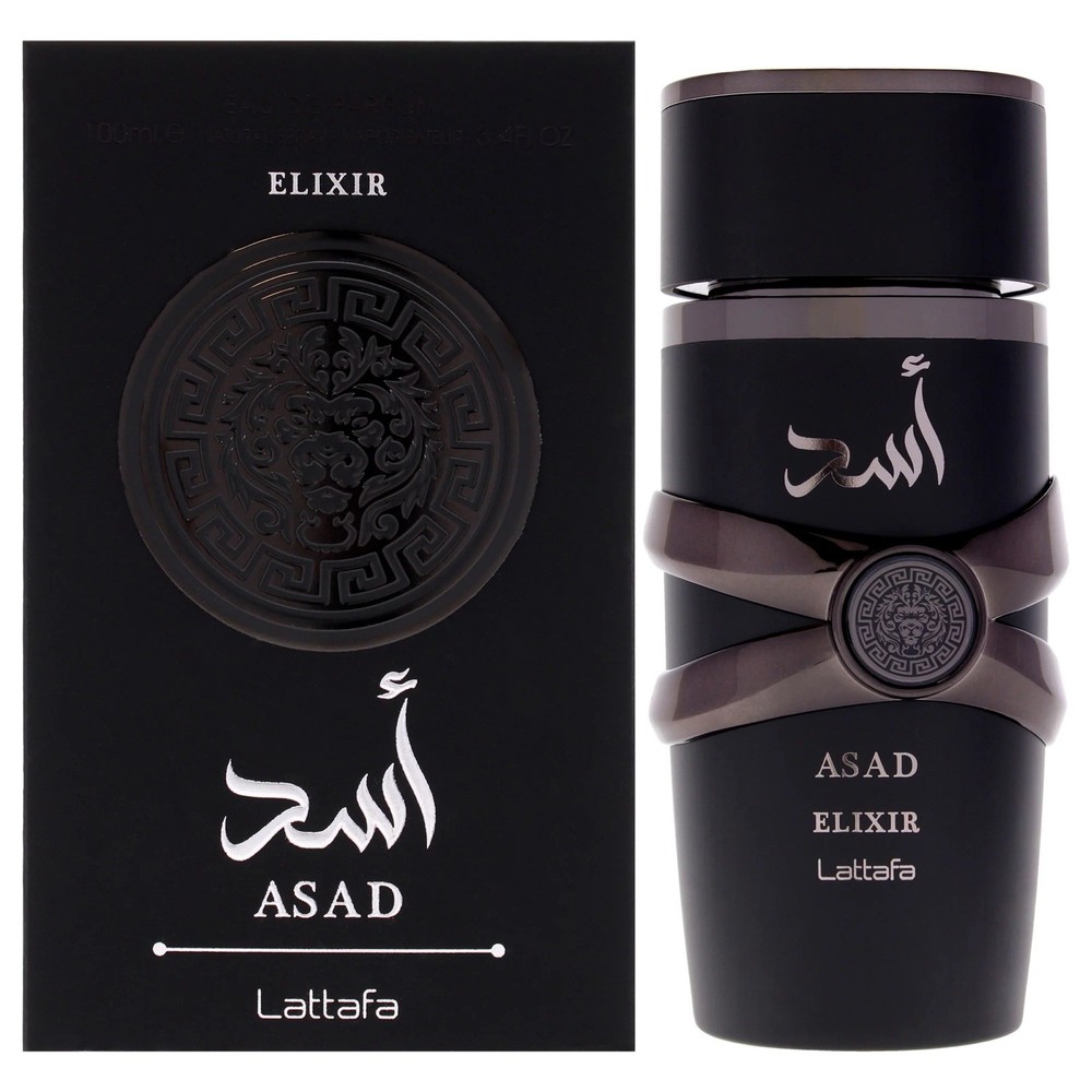 Lattafa Asad Elixir Eau de Parfum Spray 3.4 fl oz Regular Size Fragrance