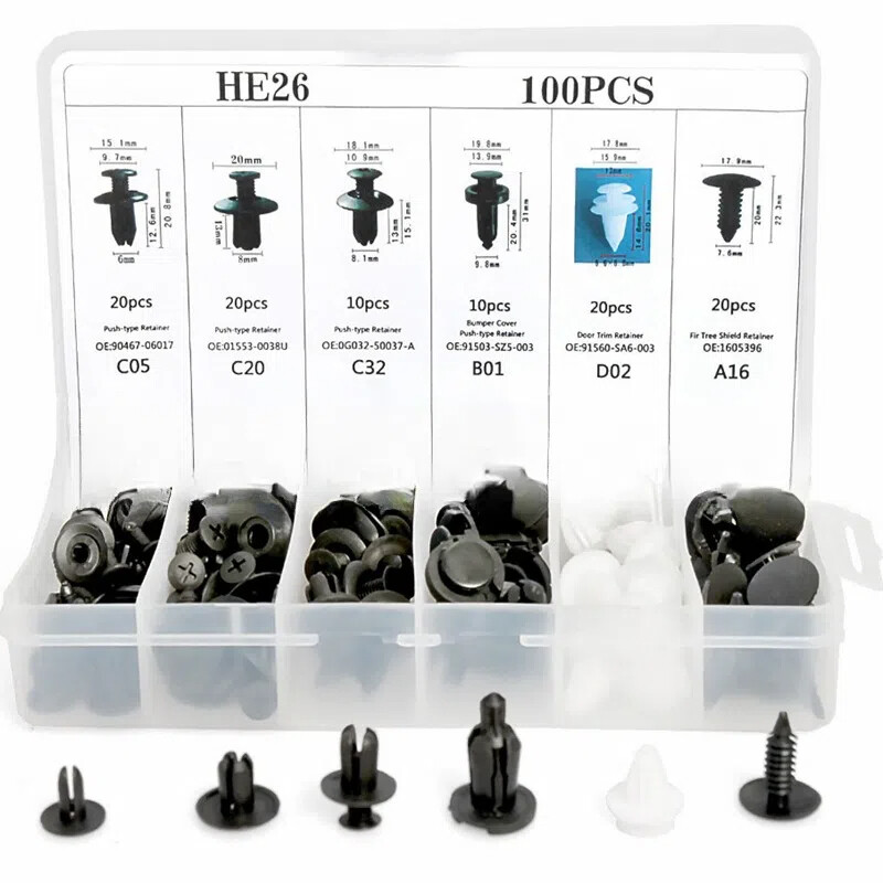 Combined Set Clip General Purpose Nylon Plastic Car Buckle Set 100pcs