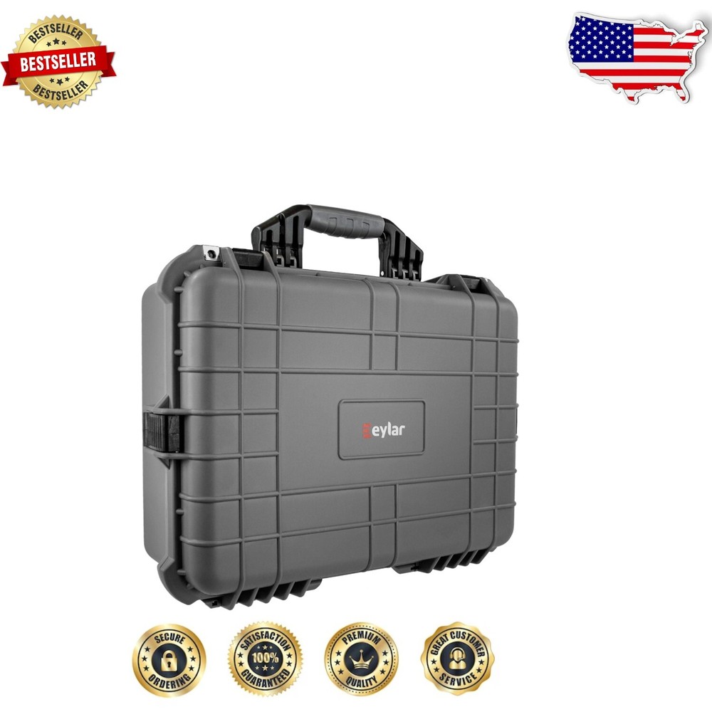 20-Inch Gray Camera Case with Ragar Foam - Ultimate Water & Shock Protection